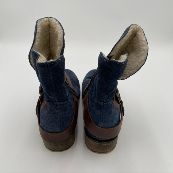 Naturalizer N5 Comfort Talley Leather Sherpa Lined Winter Ankle Boots Booties 8 - Picture 7 of 10